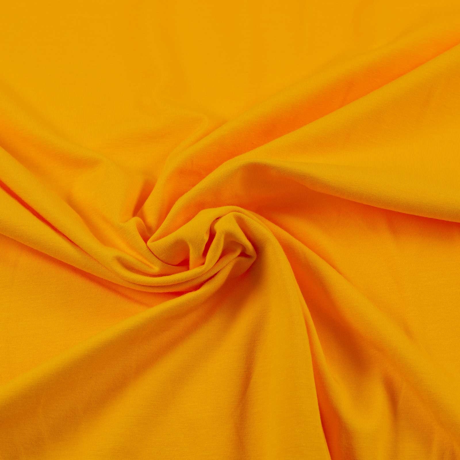 maDDma Stoff 0,5m Meterware Jersey Stoff Uni für Freizeitkleidung ca. 148cm breit, gelb