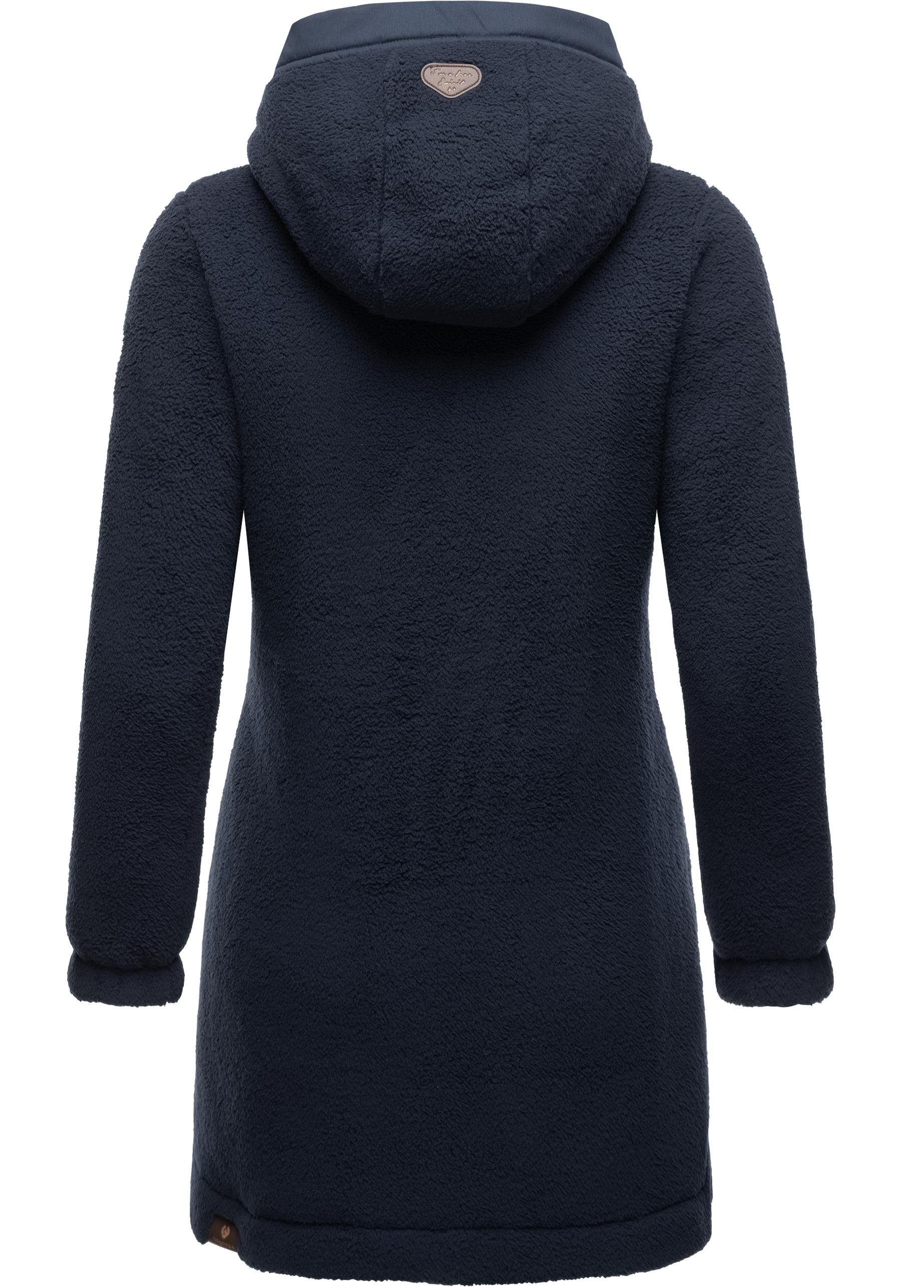 Ragwear Outdoorjacke Cousy flauschige Übergangsjacke mit Teddyfell und Kapuze