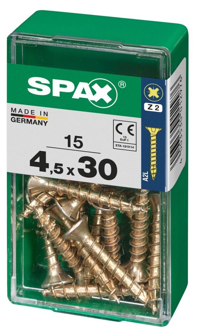 SPAX Holzbauschraube x Stk. 4.5 Universalschrauben PZ 15 - Spax 2 30 mm