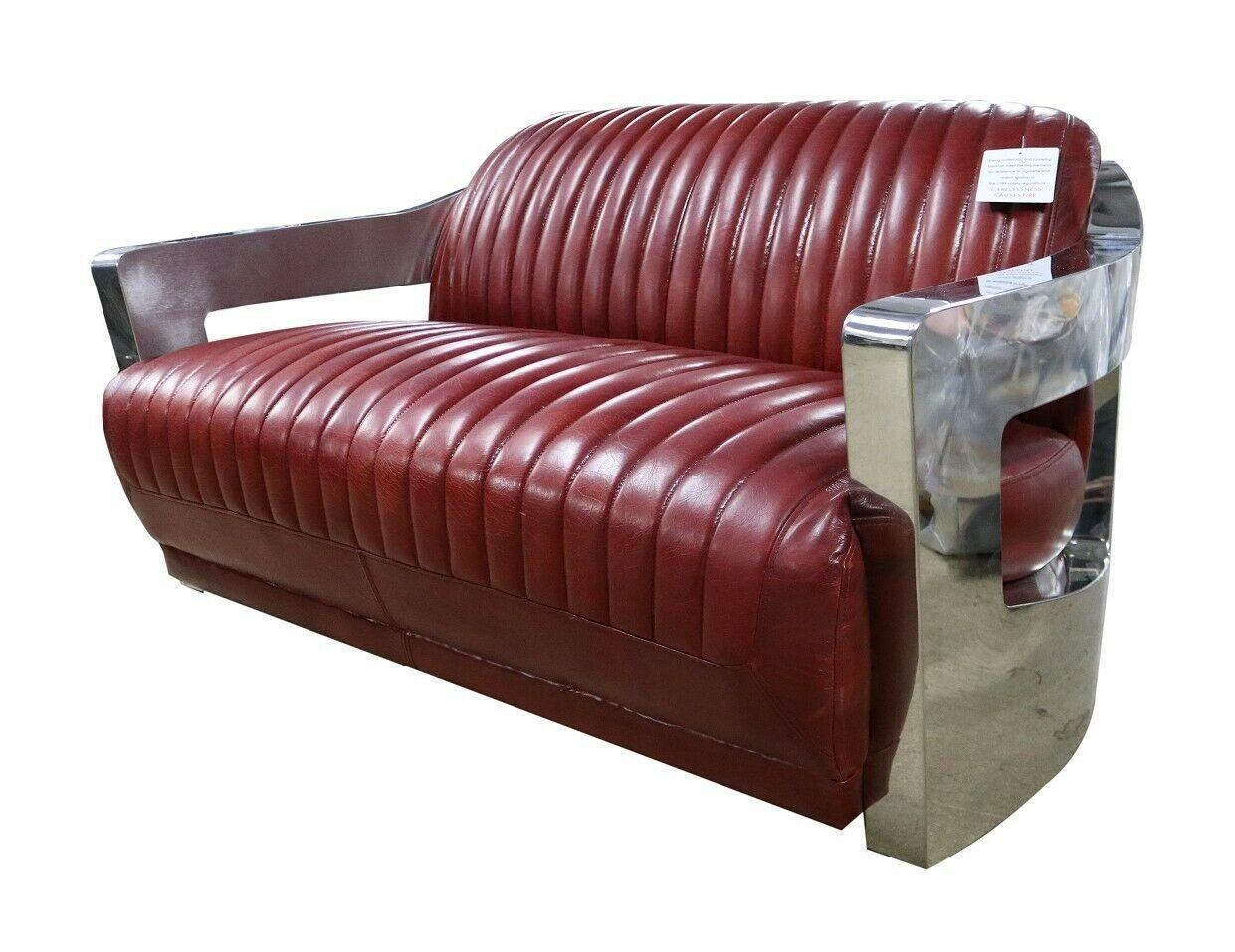 Polster, Europe Sofa Retro Möbel Made JVmoebel Ledersofa Sofa Sitzer in 2 Sofa Vintage Couch