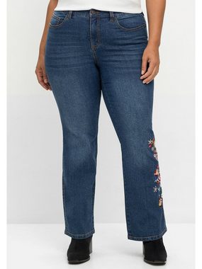 sheego by Joe Browns Bootcut-Jeans Große Größen mit Blumenstickerei seitlich am Bein