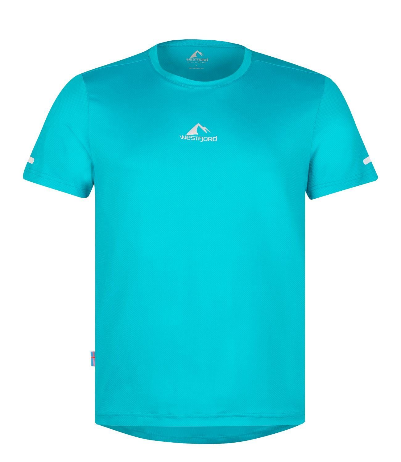 Westfjord T-Shirt Eldfjall Karibik Blau