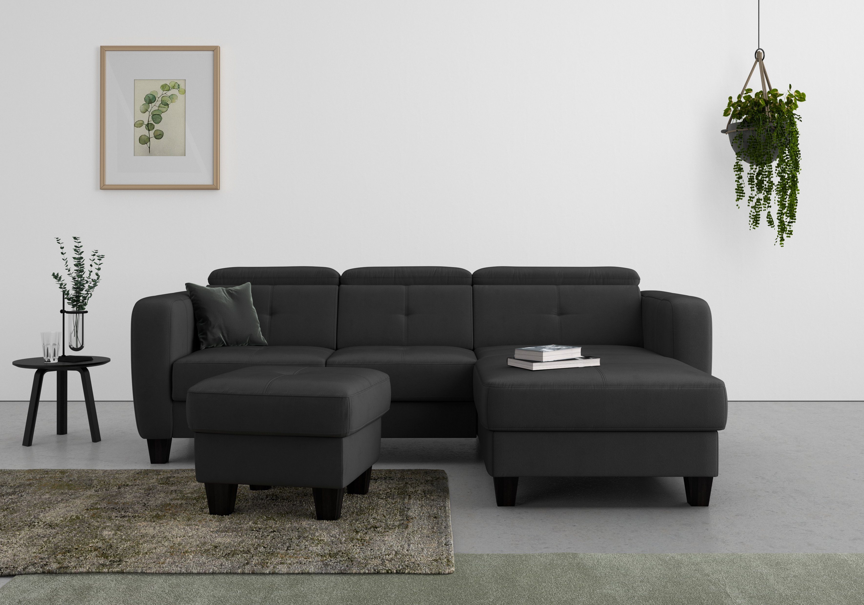 inklusive wahlweise Bettfunktion und Bettkasten Ecksofa mit sit&more Federkern, Belluci,