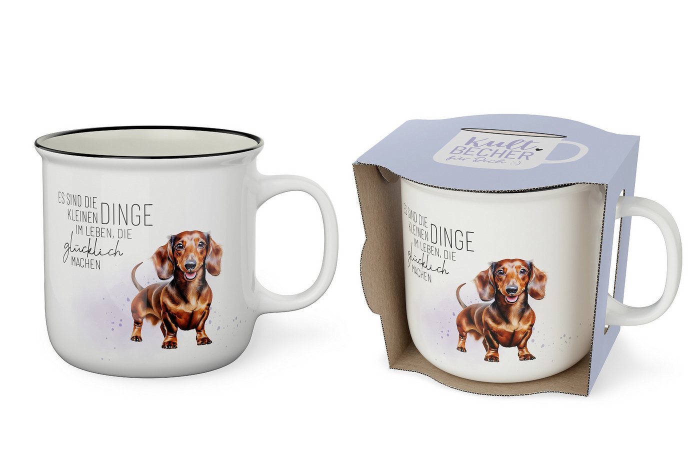 La Vida Tasse Kult-Becher Kaffeetasse Kaffee Tee Tasse 0,25l Geschenk la vida, Material: Porzellan