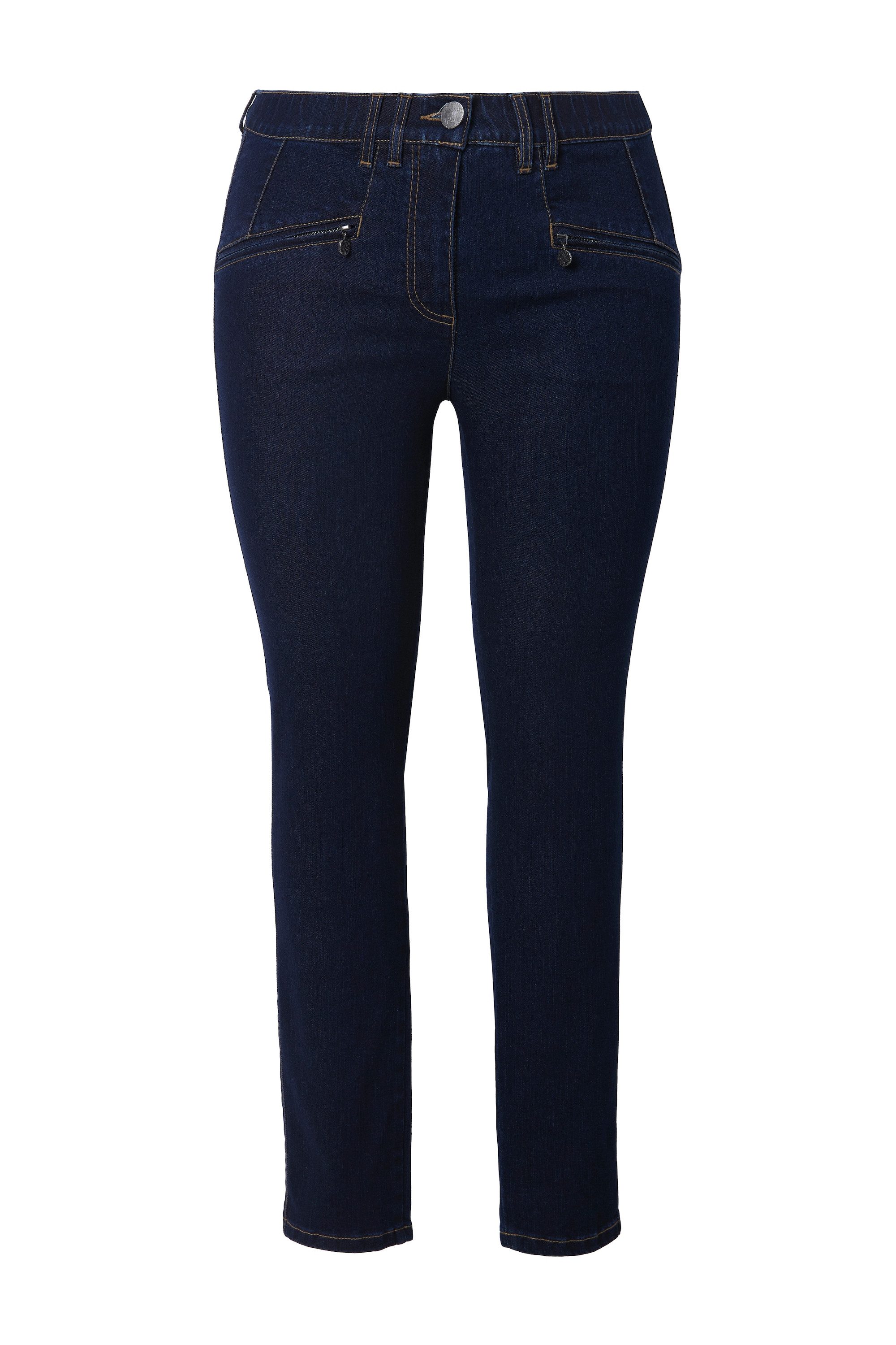 Regular-fit-Jeans Jeans Sarah schmales Bein Zipptaschen Stretch