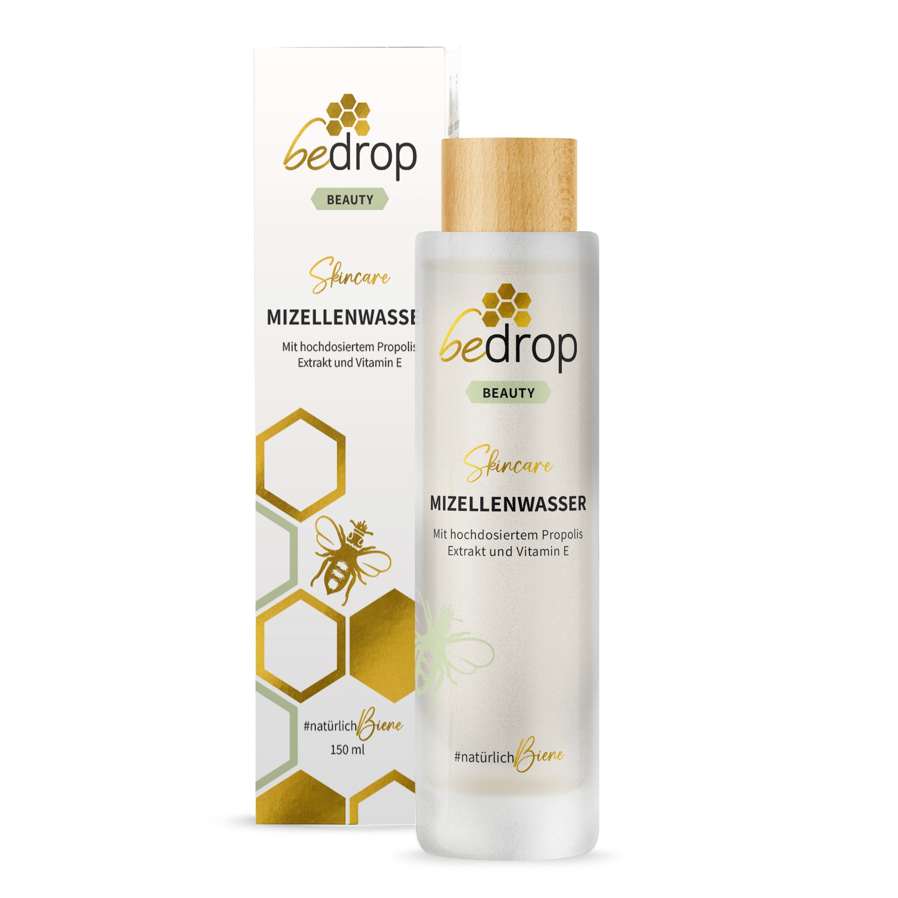 bedrop Gesichtswasser MIZELLENWASSER / TONIKUM mit hochdosiertem Propolis Extrakt, Verfeinern des Hautbildes
