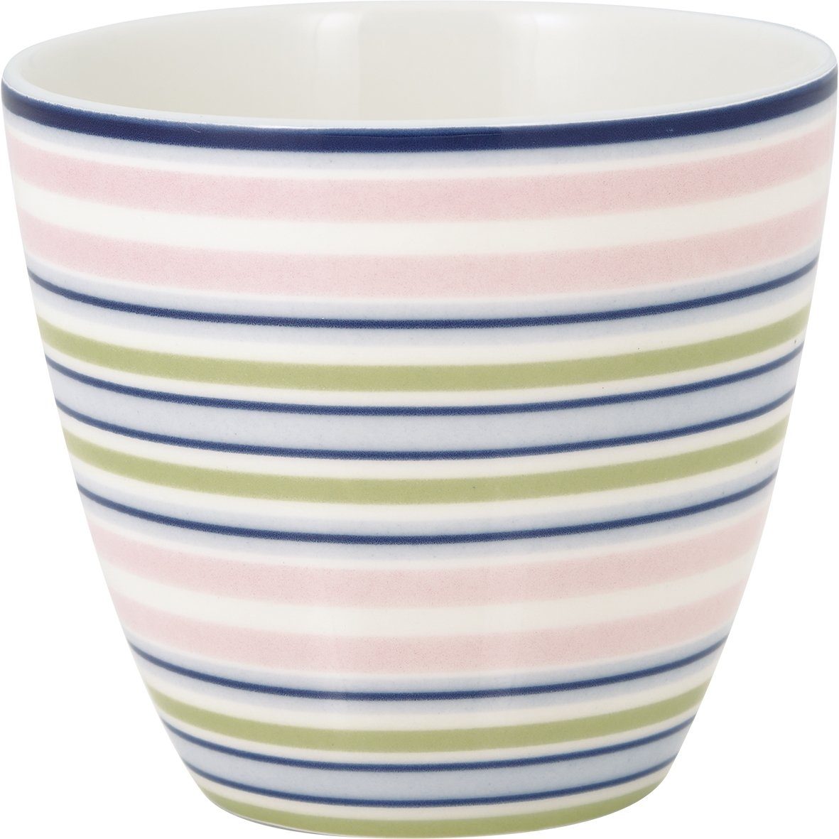 Greengate Becher Leise Latte Cup white 0,35 l, Steingut