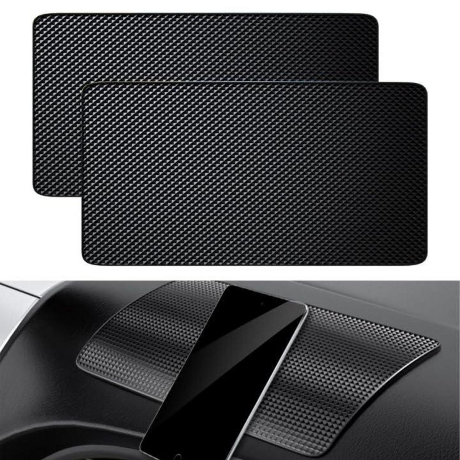LuxusKollektion Antirutschmatte Armaturenbrettmatte Anti Rutsch 27x15 cm 2er waschbar