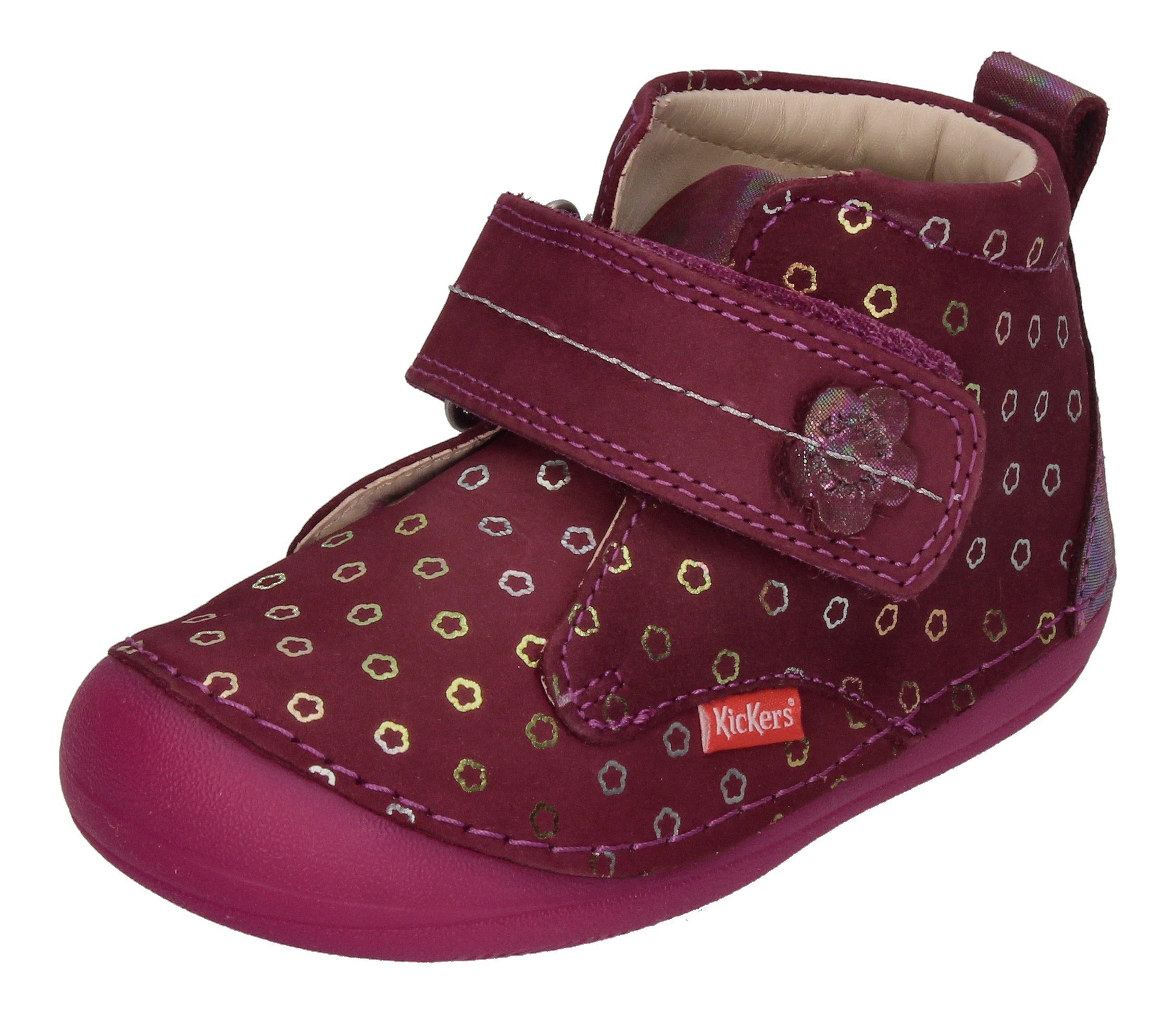 Lauflernschuh flower Kickers SABIO prune