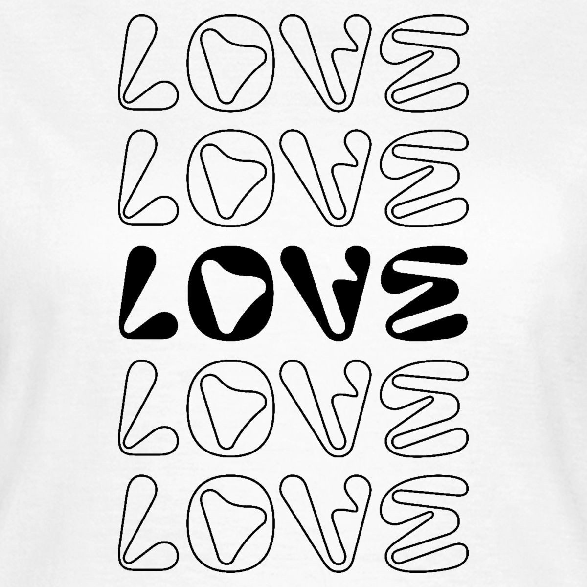 Spreadshirt T-Shirt Love Love Love Love Love Frauen T-Shirt (1-tlg) Slim Fit, fällt klein aus