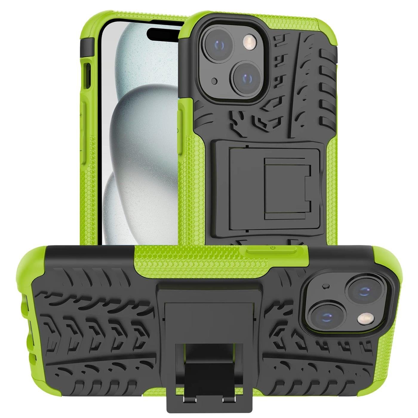 CoolGadget Handyhülle Outdoor Case Hybrid Cover für Apple iPhone 15 6,1 Zoll, Schutzhülle extrem robust Panzer Handy Case für iPhone 15 Hülle