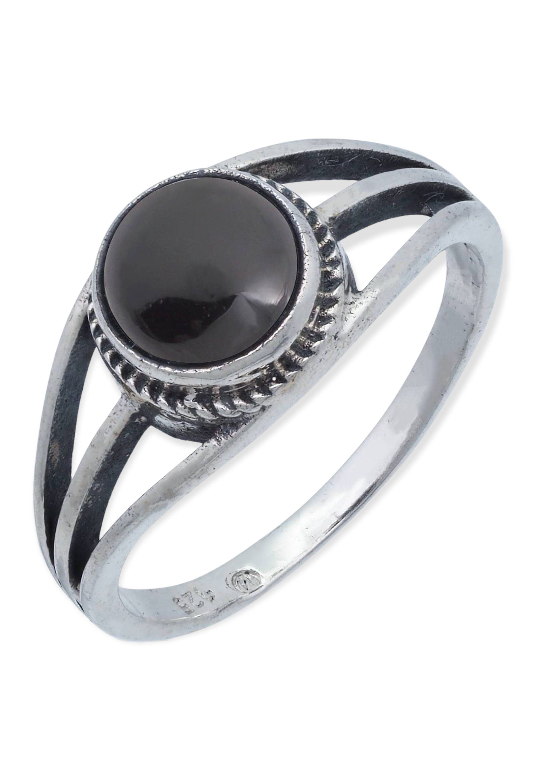 mantraroma Silber mit Onyx Silberring 925er