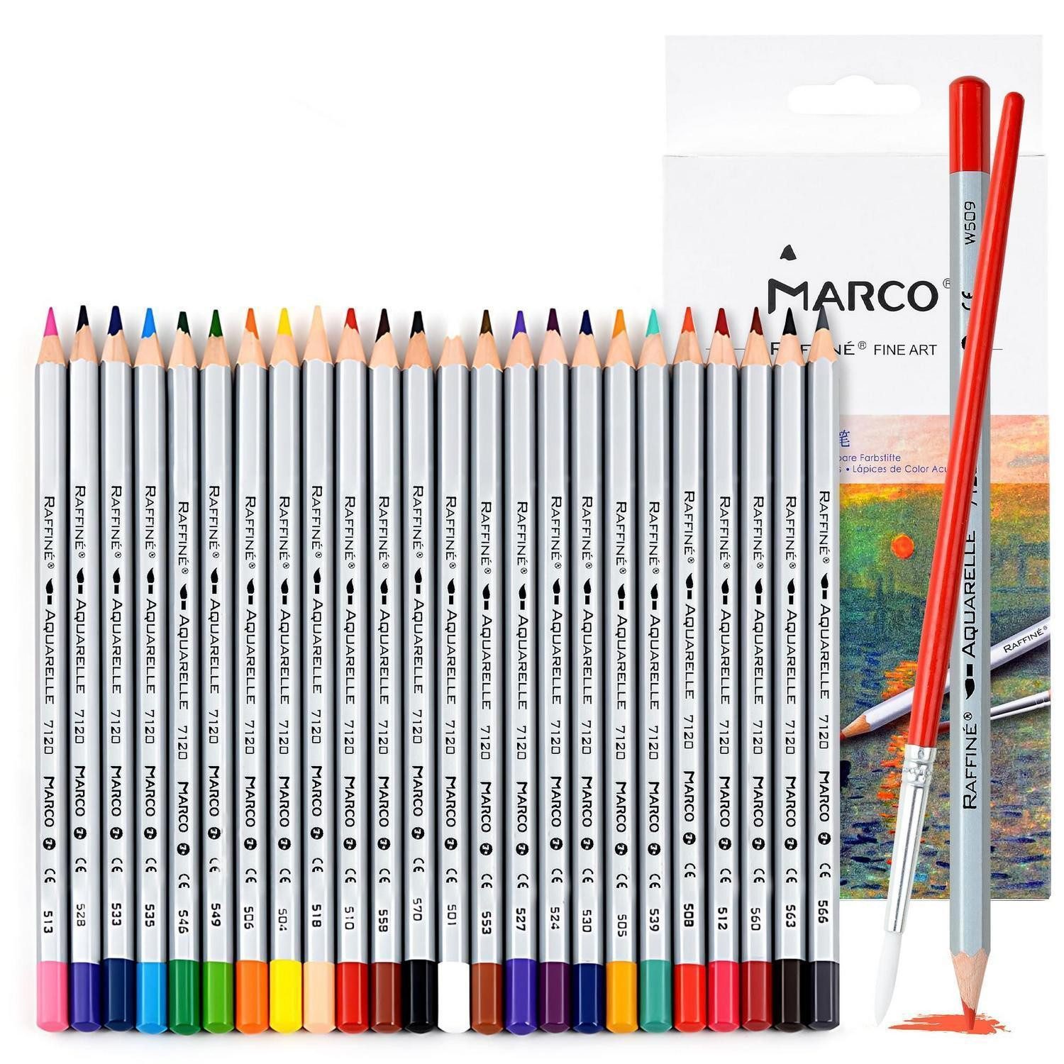 LuxusKollektion Aquarellstifte Wasserlösliche Buntstifte 24 Farben Aquarell