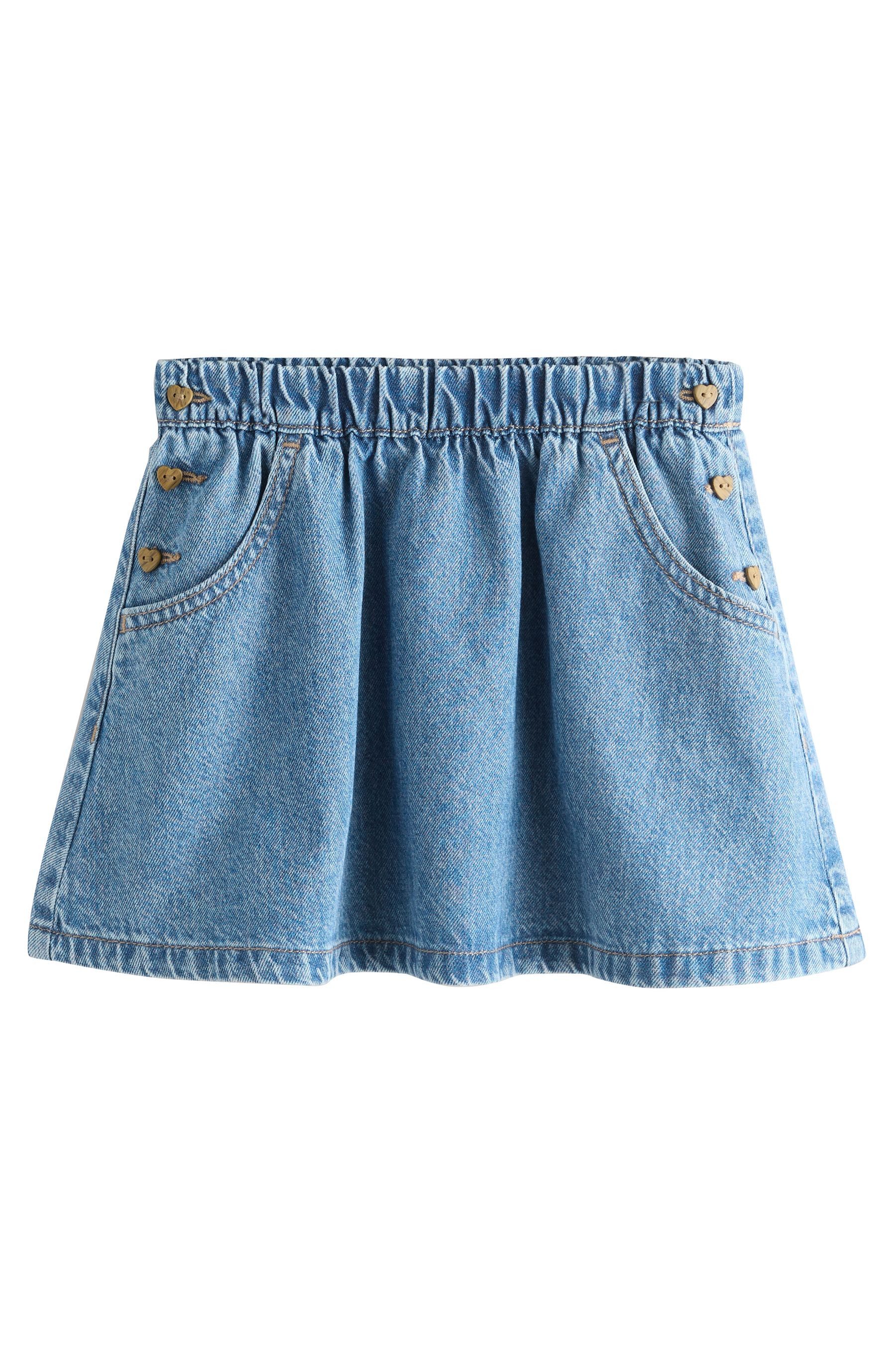 Next Jeansrock Jeansrock mit Knopfdetail (1-tlg)