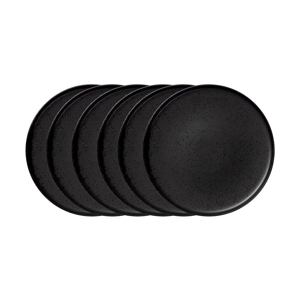 ASA SELECTION Dessertteller Dessertteller 21cm Coppa Kuro 6-tlg., Dessertteller, Kuchenteller, Frühstücksteller, Ø21cm, Porzellan