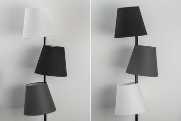 riess-ambiente Stehlampe LEVELS 163cm schwarz / grau, ohne Leuchtmittel, Retro Design,Schirm aus Leinenstoff