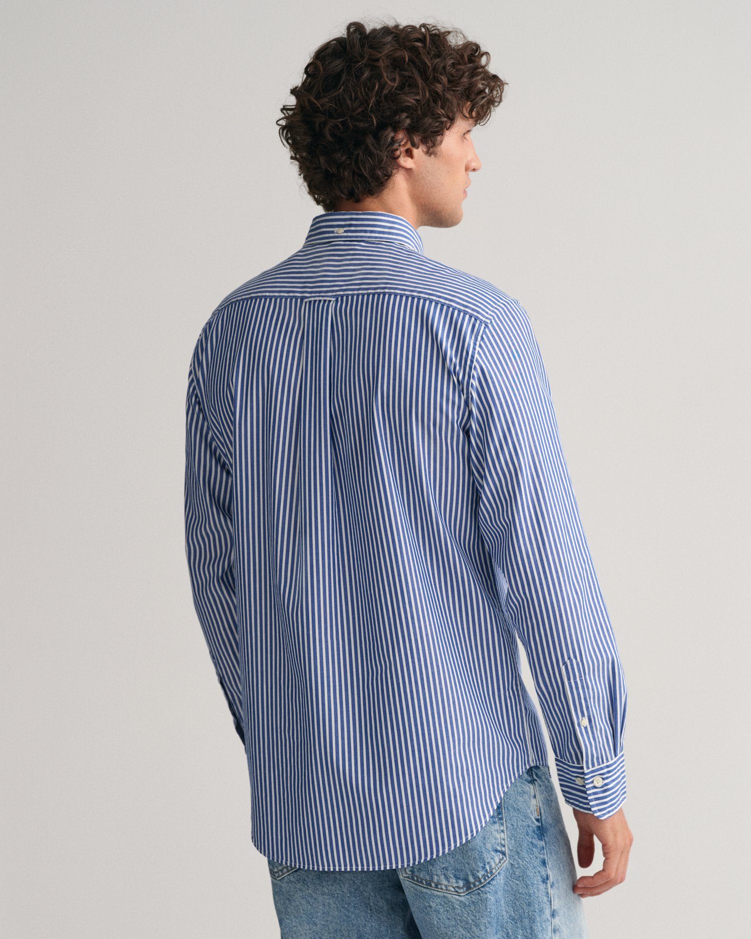 Gant Langarmhemd REG POPLIN STRIPE (52) SHIRT marine