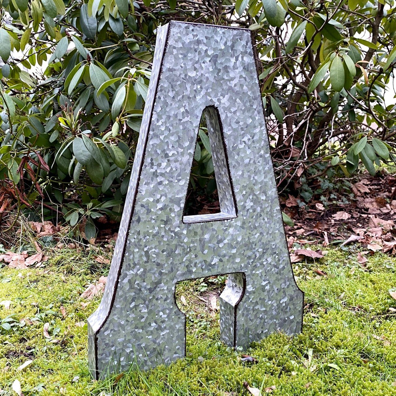 Aubaho Dekoobjekt XXL 52cm Buchstabe Metall Dekoration Zink Ziffer Zahl Garten 3D