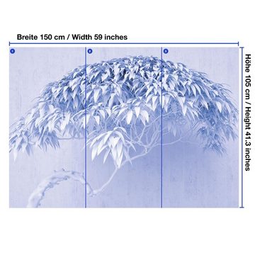 wandmotiv24 Fototapete Baum Hellblau 3D, glatt, Wandtapete, Motivtapete, matt, Vliestapete
