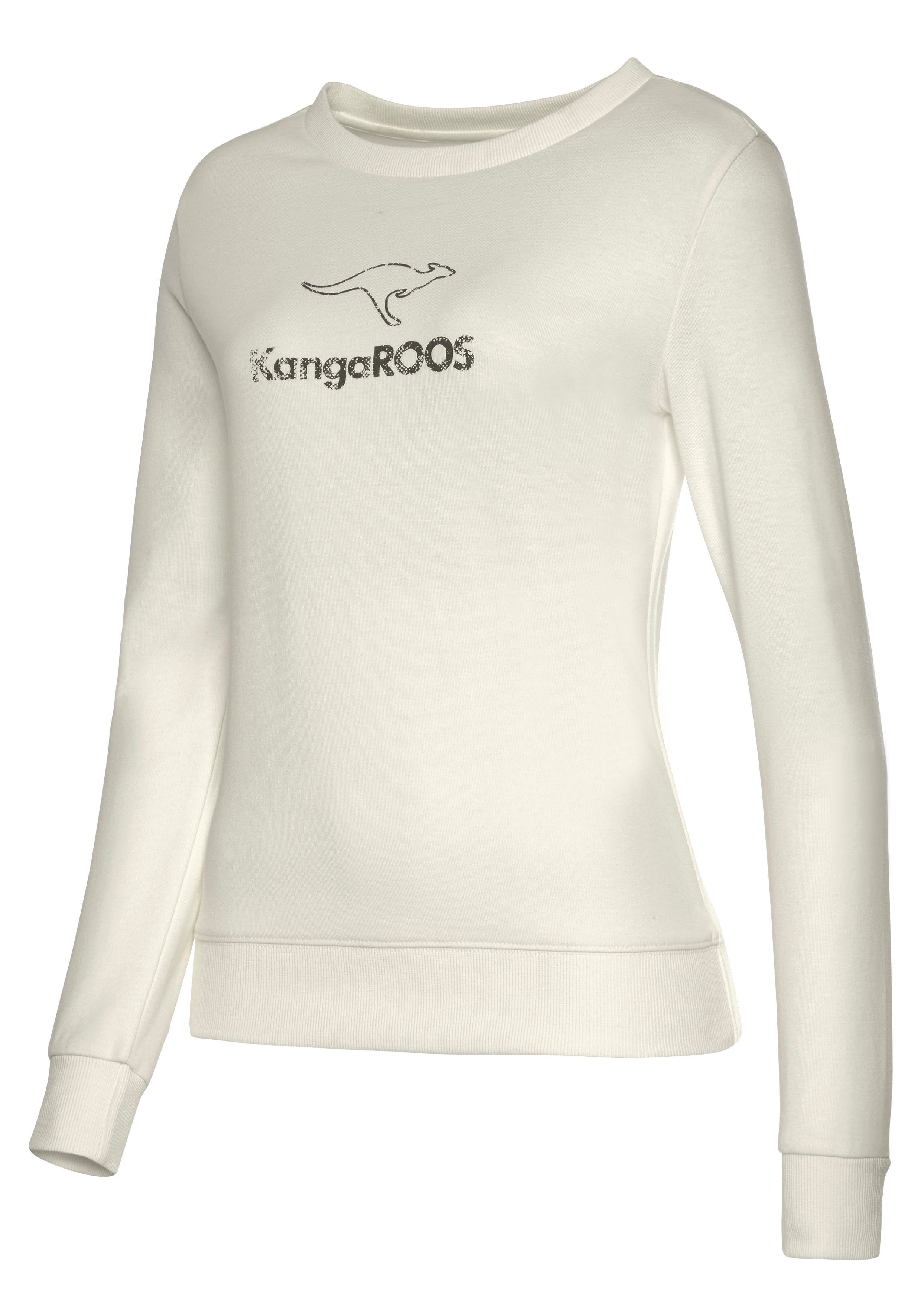 KangaROOS Sweatshirt mit Kontrastfarbenem Logodruck, Loungewear