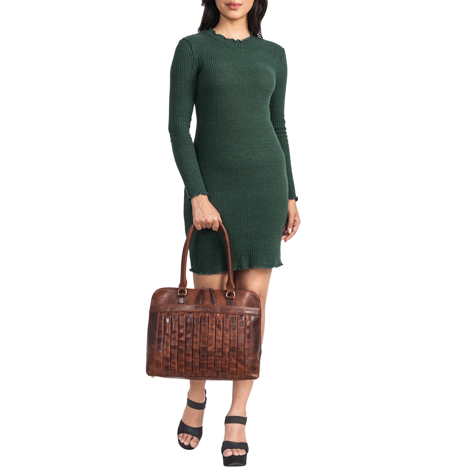 STILORD Handtasche "Jocelyn" Leder Handtasche Damen mittelgroß für 10 - 11 Zoll Tablets