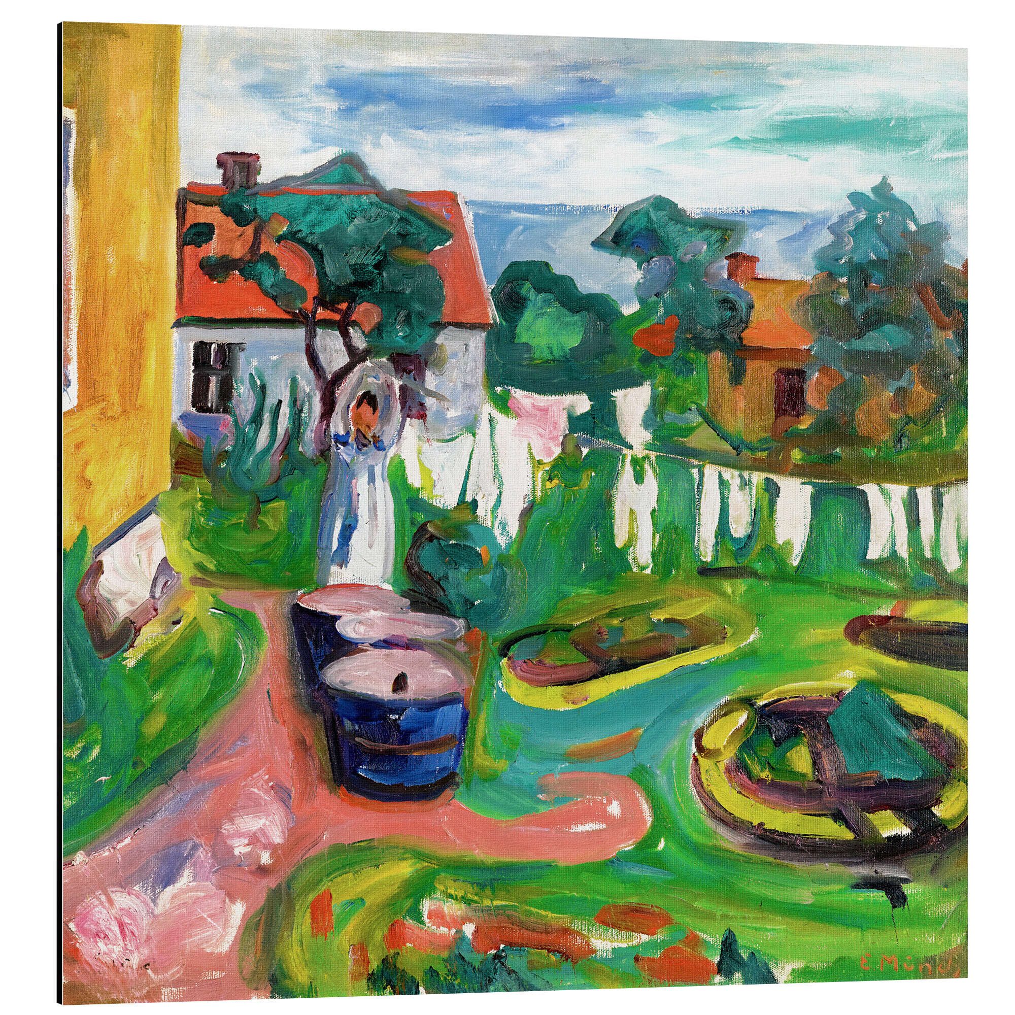 Posterlounge AluDibondDruck Edvard Munch, Garten in Åsgårdstrand, Malerei