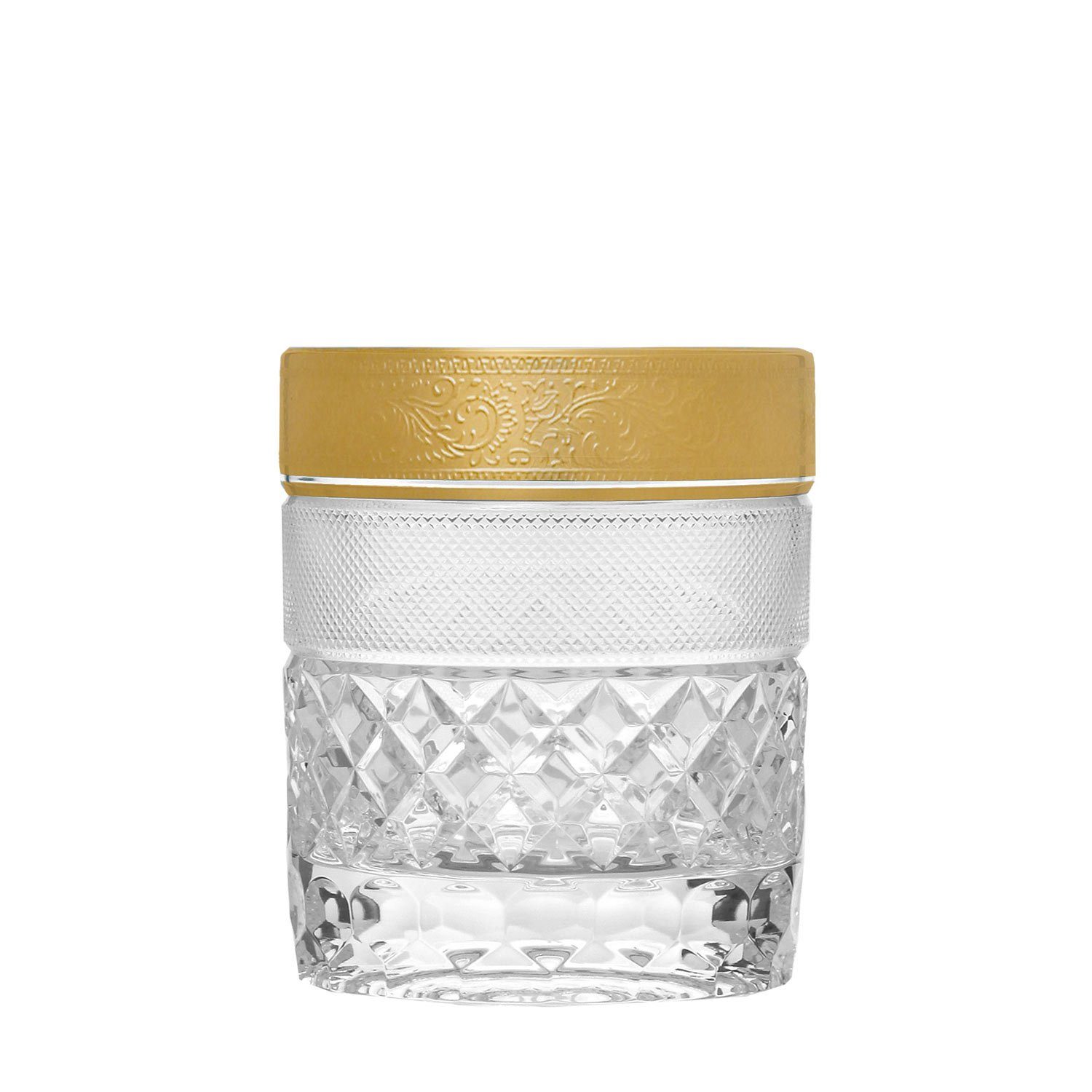 Whiskyglas Whiskyglas Rococo (9 cm) Kristallglas mundgeblasen · handgeschliffen