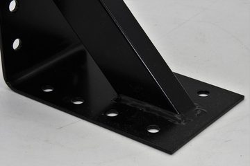 dynamic24 Holzkonstruktionsbeschlag, Großer Stahl Winkel 15x15x9 3mm Holzverbinder verstärkt schwarz