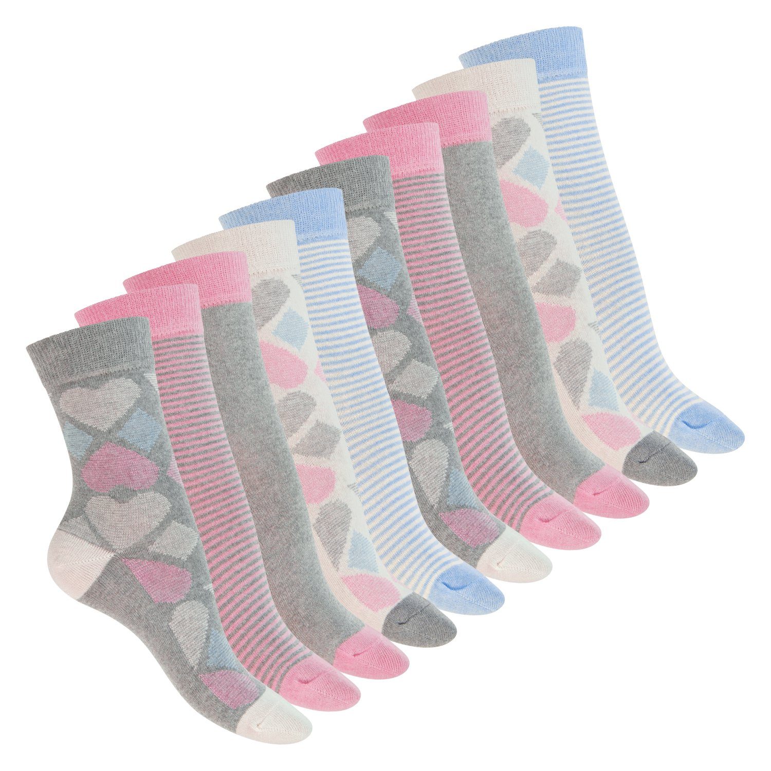 celodoro Basicsocken Süße Damen Baumwolle regenerative Carnation mit Motiv Eco Paar), Pink (10 Socken