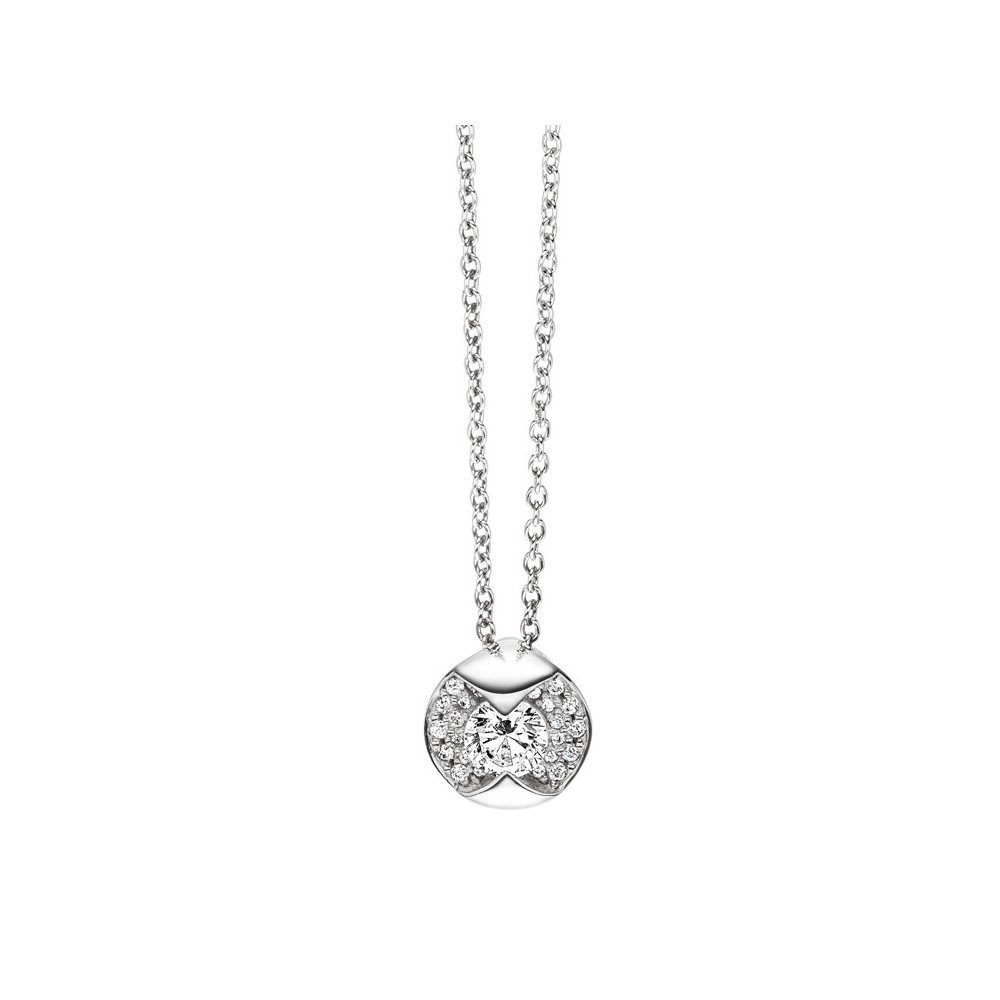 VIVENTY Kette mit Anhänger 782622 Halskette mit Anhänger Damen 23 Zirkonia Sterling-Silber