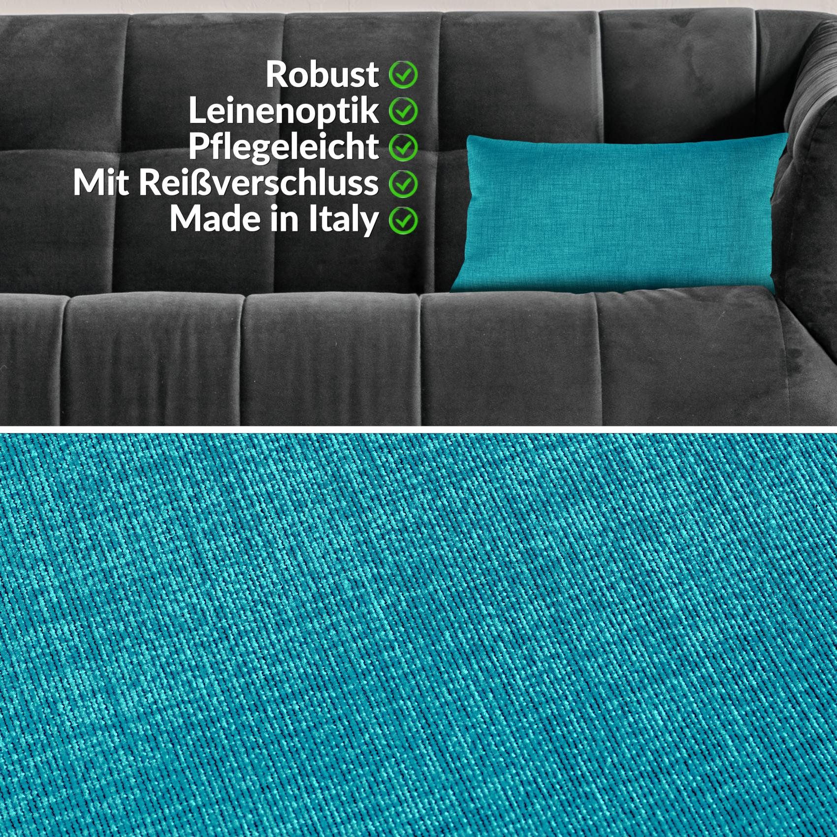 ANRO Dekokissen MrJack Kissenbezug Leinenoptik Deko Kissen Uni, Sofakissen günstig online kaufen