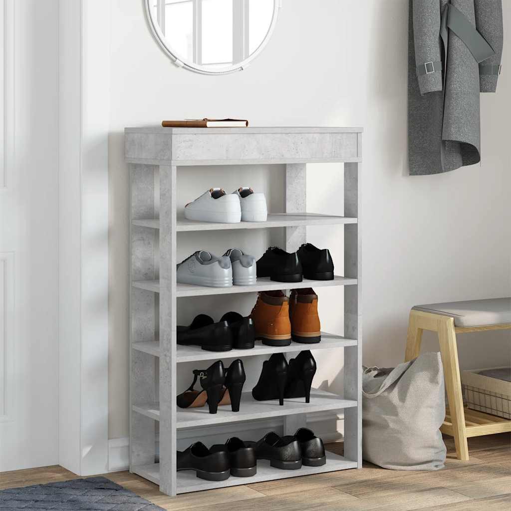 vidaXL Schuhregal Schuhregal Betongrau 60x30x98 cm günstig online kaufen