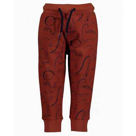 Blue Seven Jogginghose Blue Seven Baby Jungen Hose Jogginghose Sweathose Dino ochre braun (1-tlg)