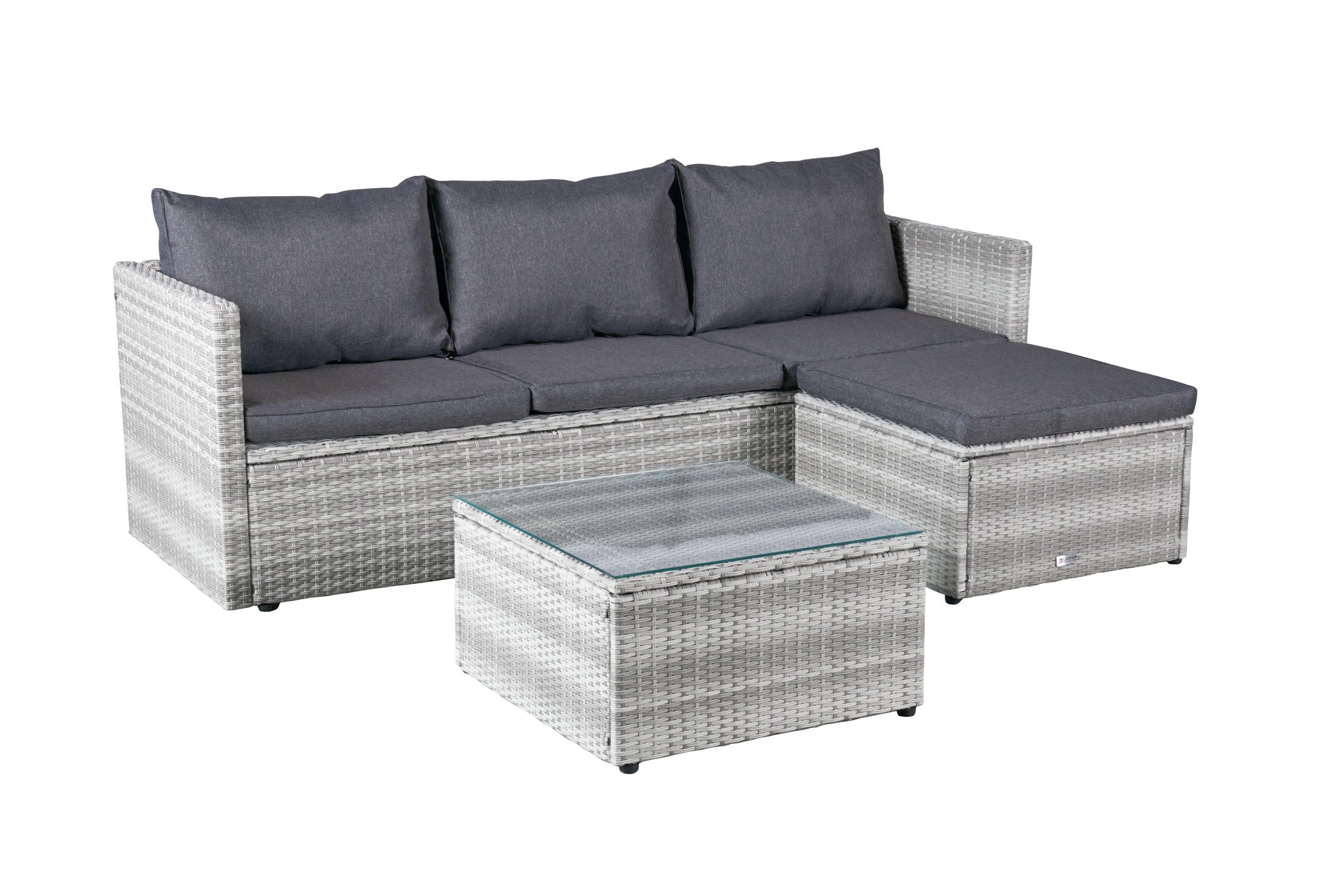 LC Garden Gartenlounge-Set Loungino Balkonmöbel für 3-4 Personen Lounge, (3 günstig online kaufen