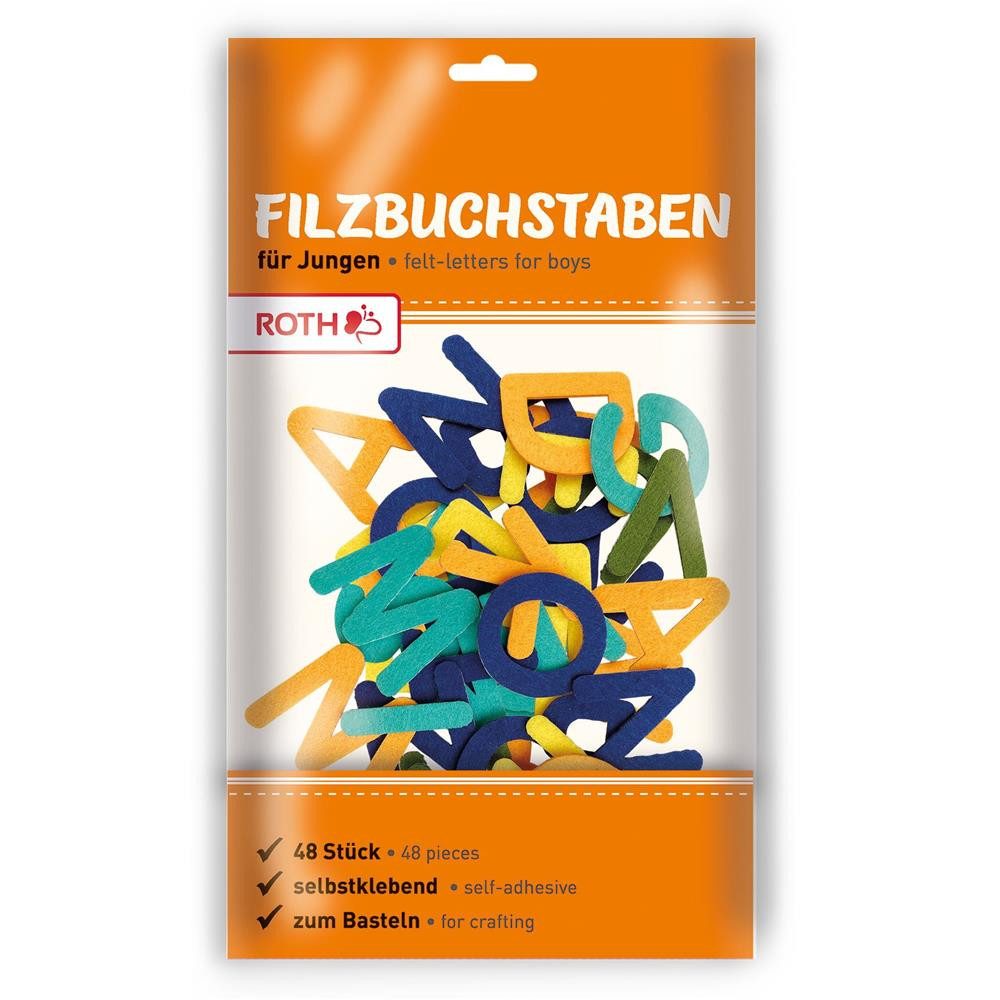 Roth Schultüte Filzbuchstaben, gelb-blau-grün