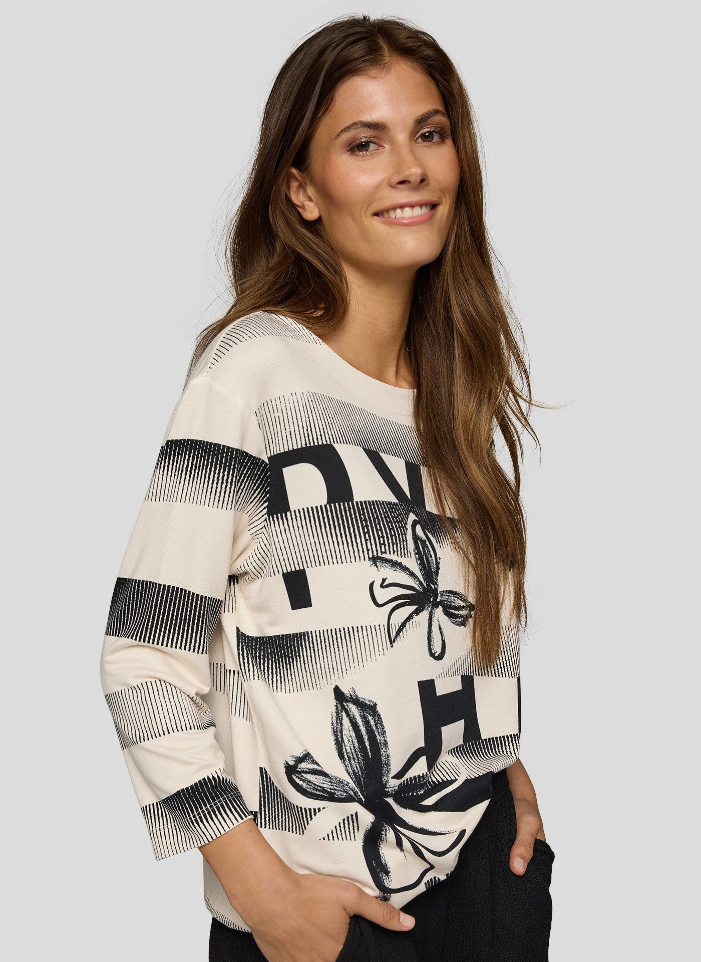 Rabe 3/4-Arm-Shirt mit All-Over Print günstig online kaufen