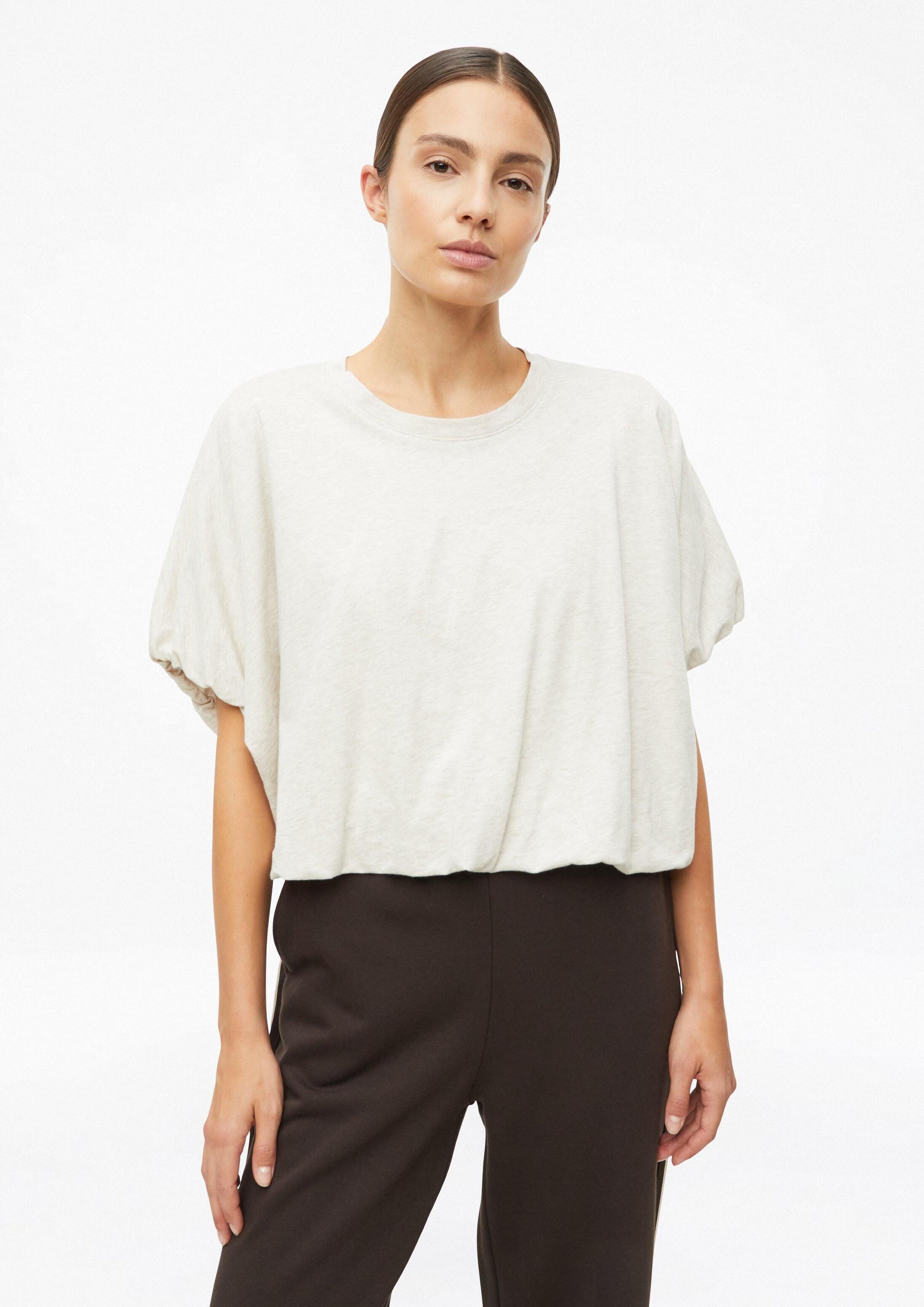 s.Oliver Kurzarmshirt T-Shirt Oversize T-Shirt mit Ballonsaum