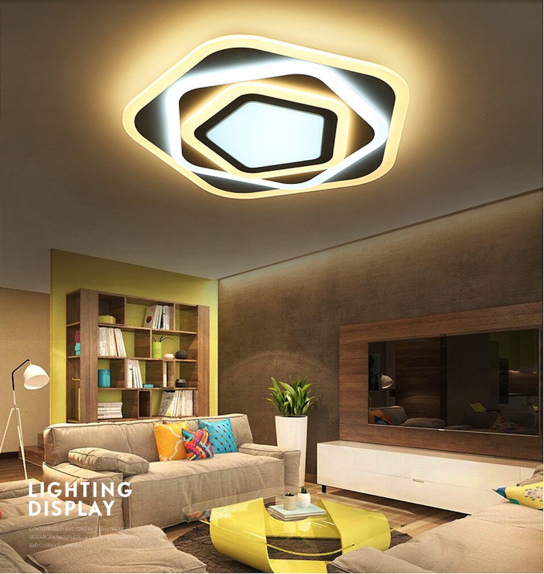 Woward LED Deckenleuchte dimmbar LED Deckenleuchte Smart WIFI Alexa/Google/Fernbedienung, LED, dimmbar, Deckenleuchte