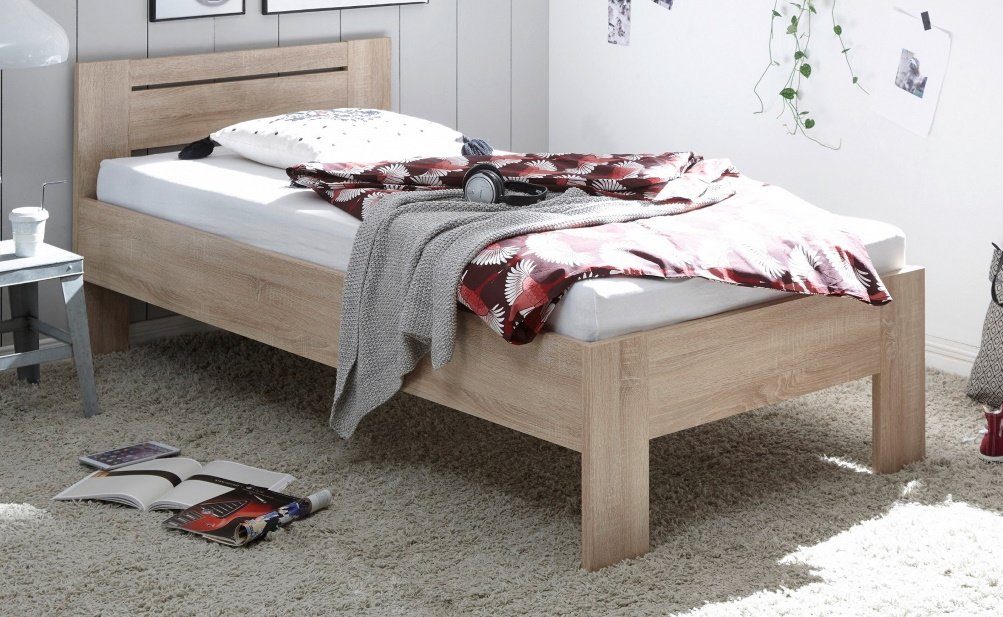 bv-vertrieb Einzelbett Einzelbett 90x200 Bett Eiche günstig online kaufen