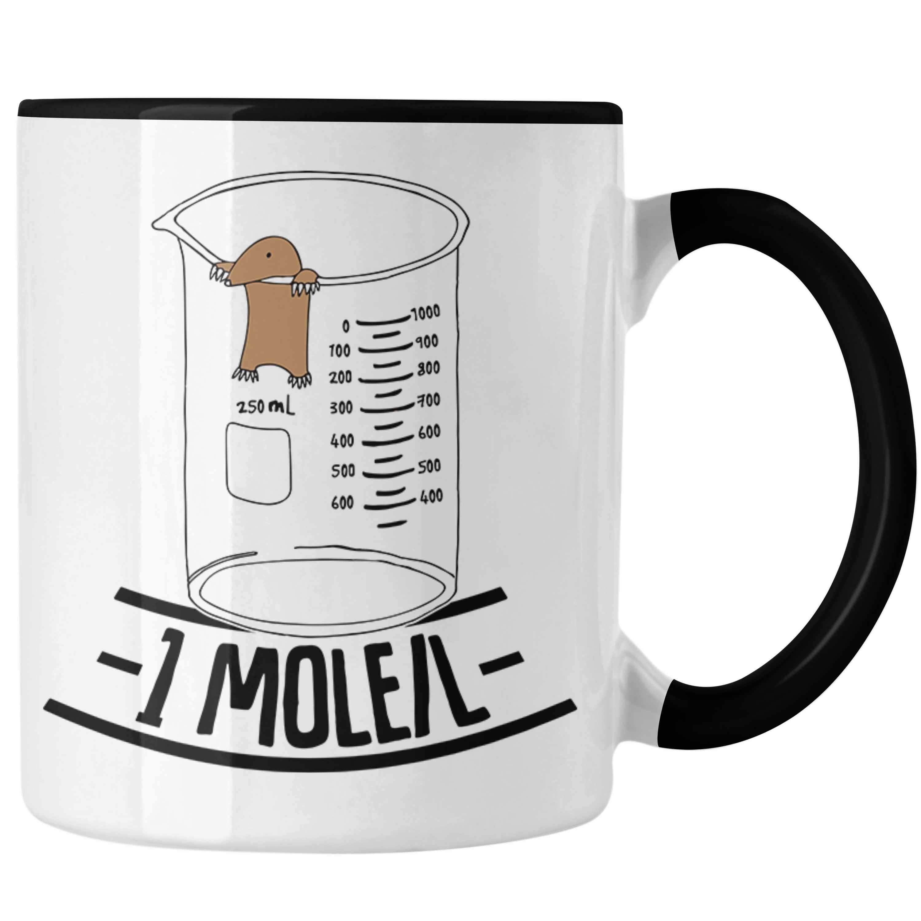 Trendation Tasse Chemiker Tasse Lustiger Maulwurf Mole Per Liter Chemie Avogadro's Chem Schwarz