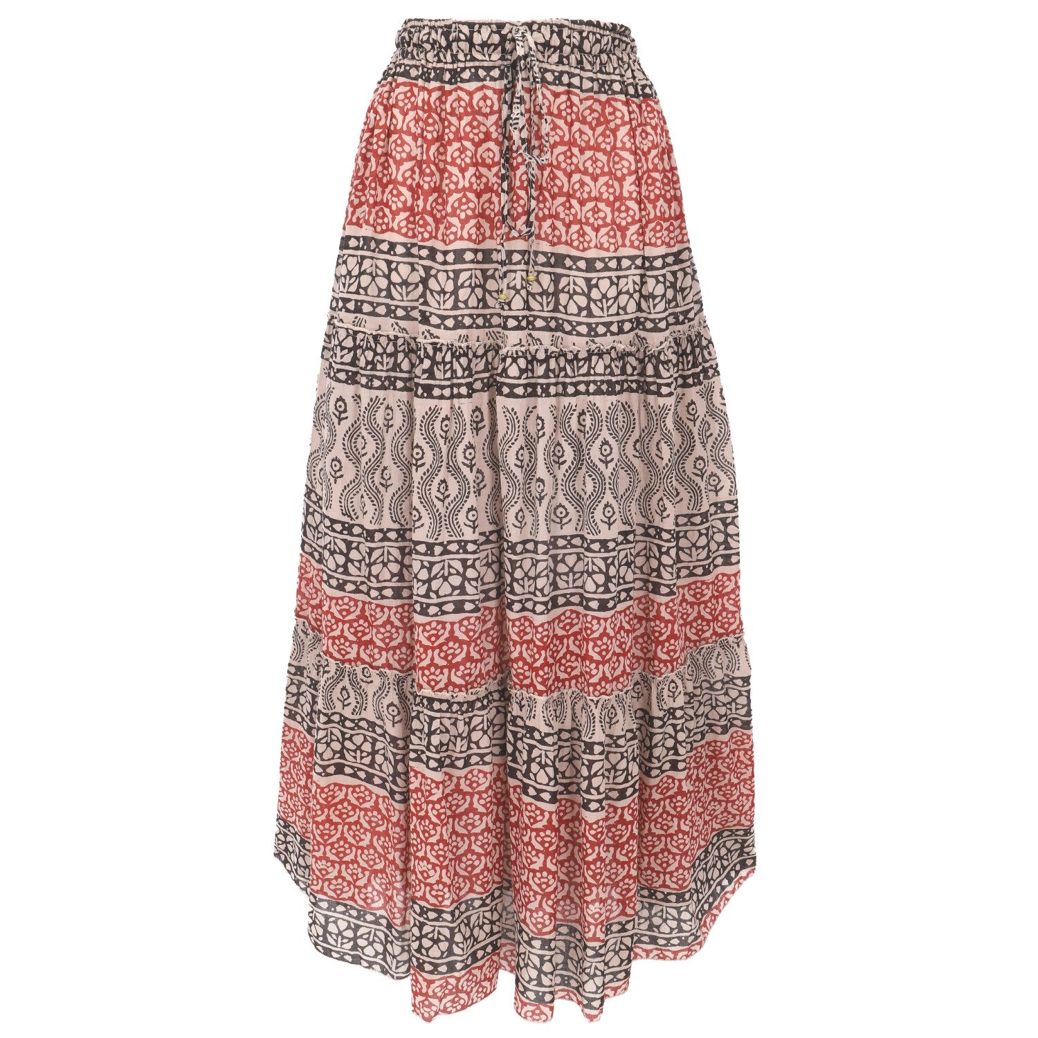 Minirock Rock Boho chic, weit schwingender Maxirock -..