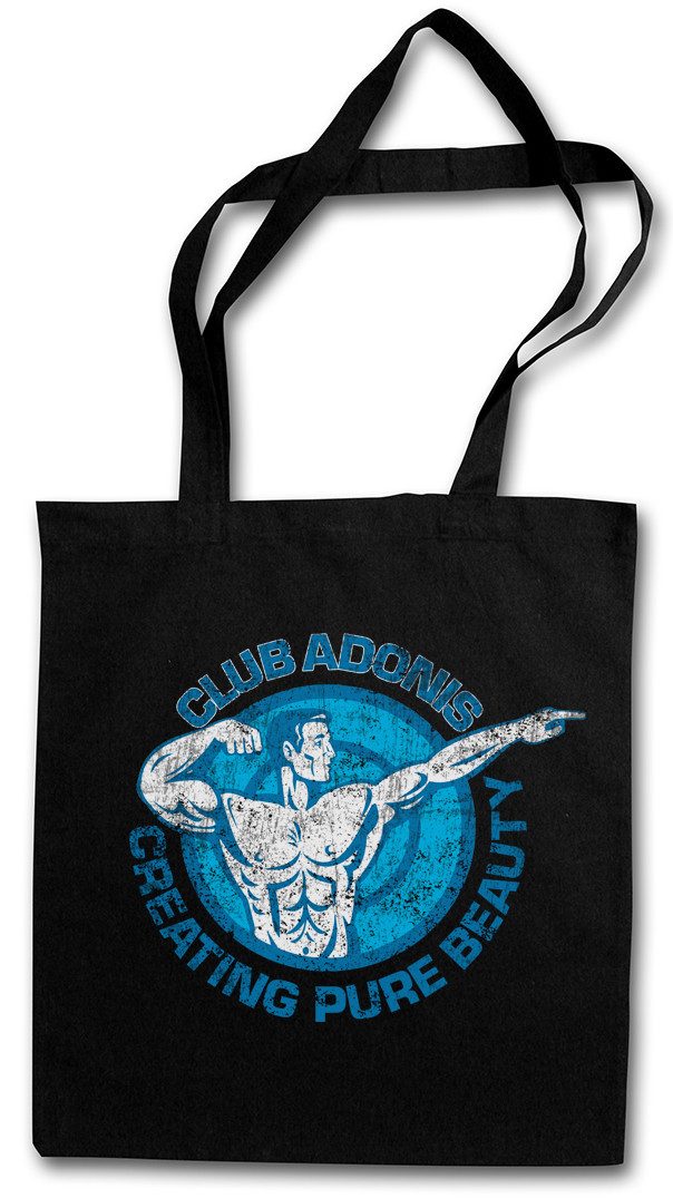 Beuteltasche Club Adonis Bodybuilder Stofftasche Gym Fitness Sports Muscles