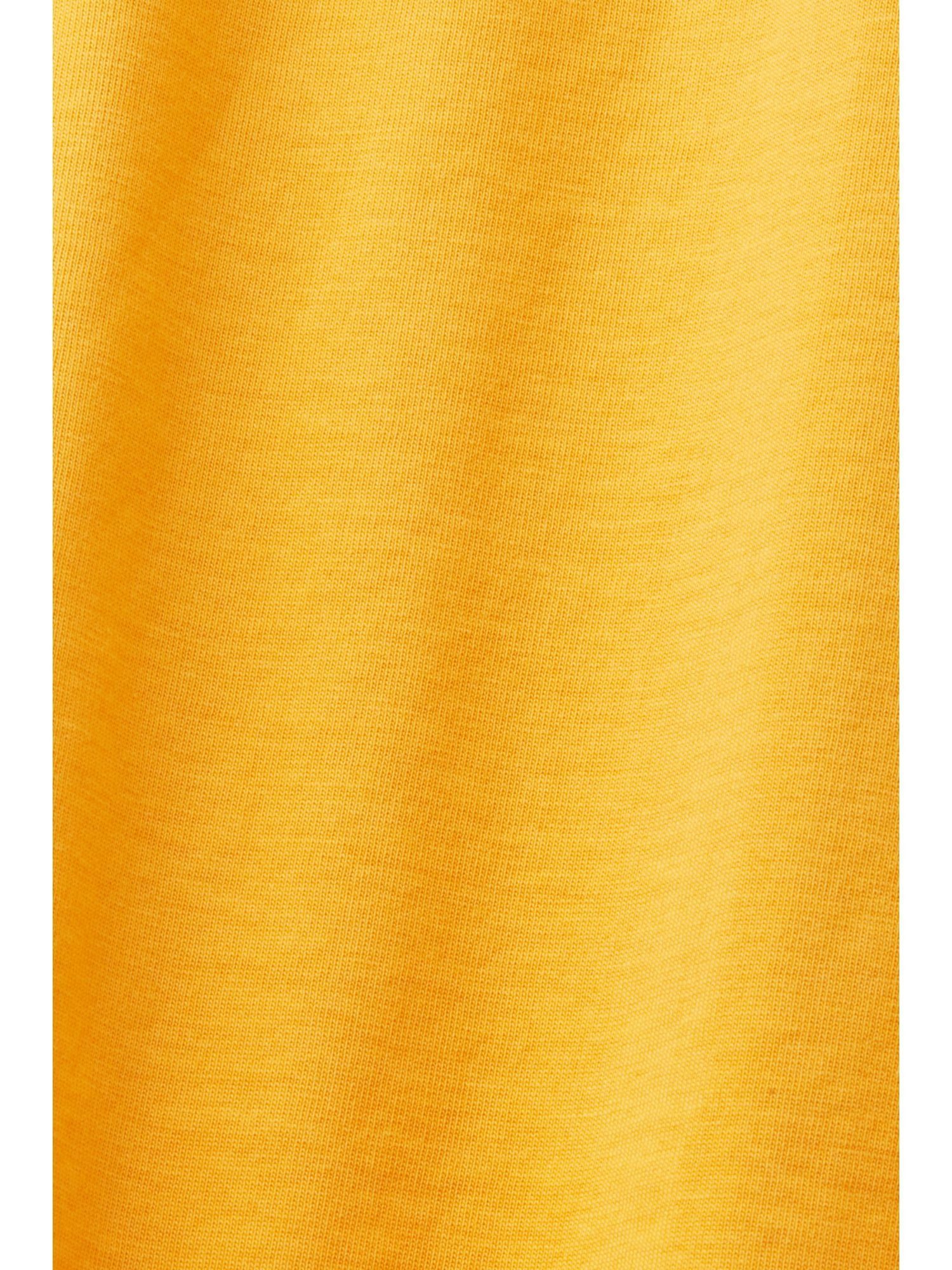 BRIGHT (1-tlg) Brust-Print, 100 by % ORANGE Baumwolle Esprit T-Shirt Jersey-T-Shirt edc mit