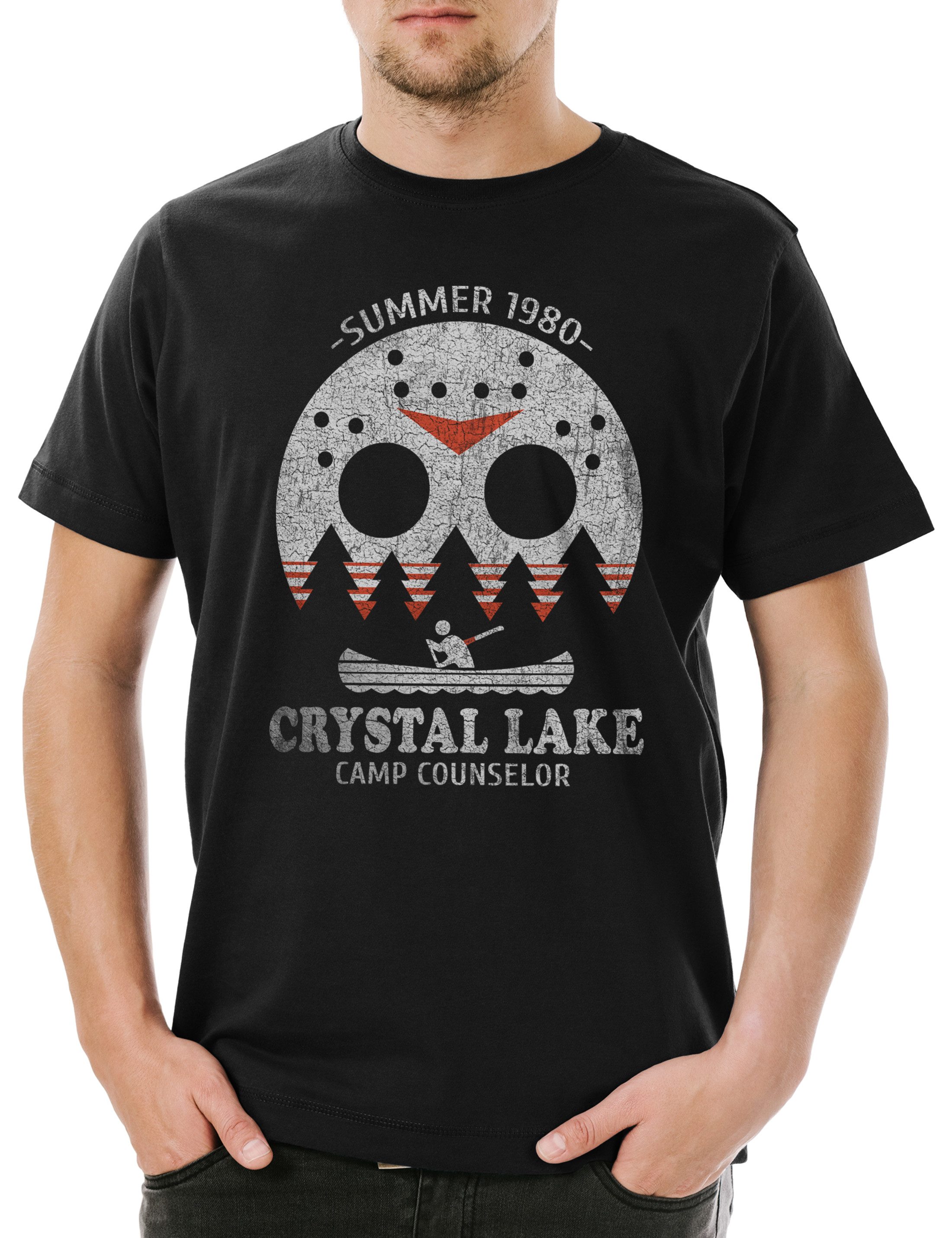 Print-Shirt Camp Counselor Herren T-Shirt Freitag Horror 13 Vorhees Friday Jason