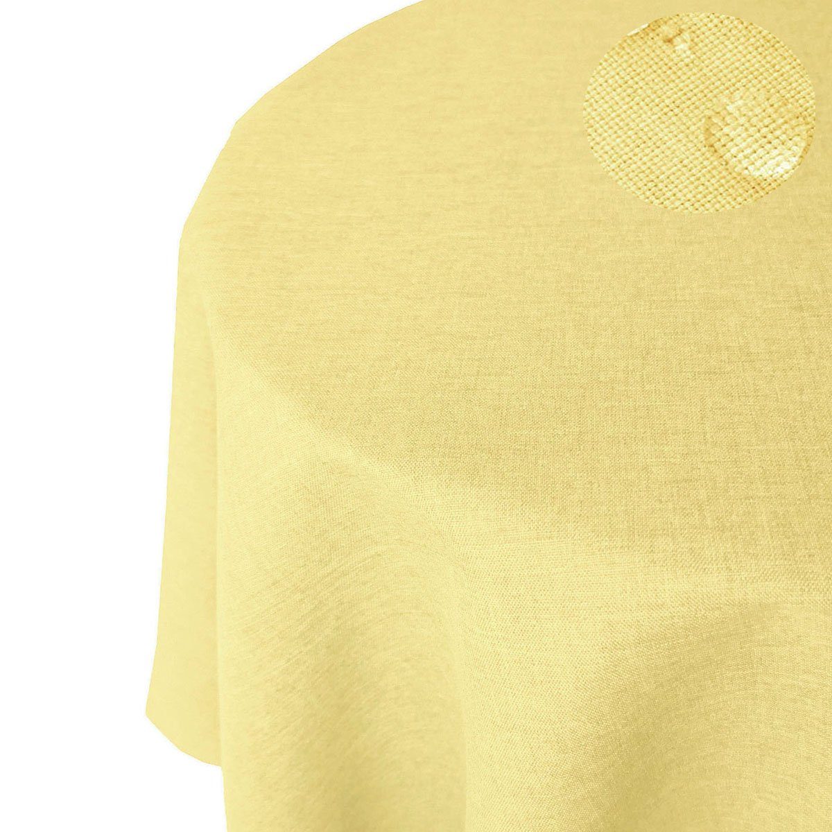 Tischdecke Leinenoptik RUND Tischdecke uni Gartentischdecke, bügelfrei, Lot günstig online kaufen