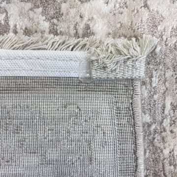 Teppich Teppich mit orientalischem Blumendesign glänzend in Creme, Teppich-Traum, rechteckig, Höhe: 12 mm