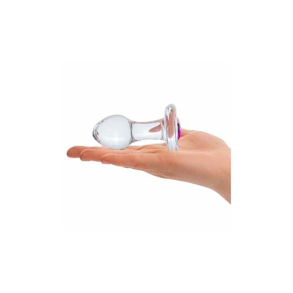 3,6 Butt Bling mit Analplug Glass cm, Schmuckstein Glas Glas Bling - Plug