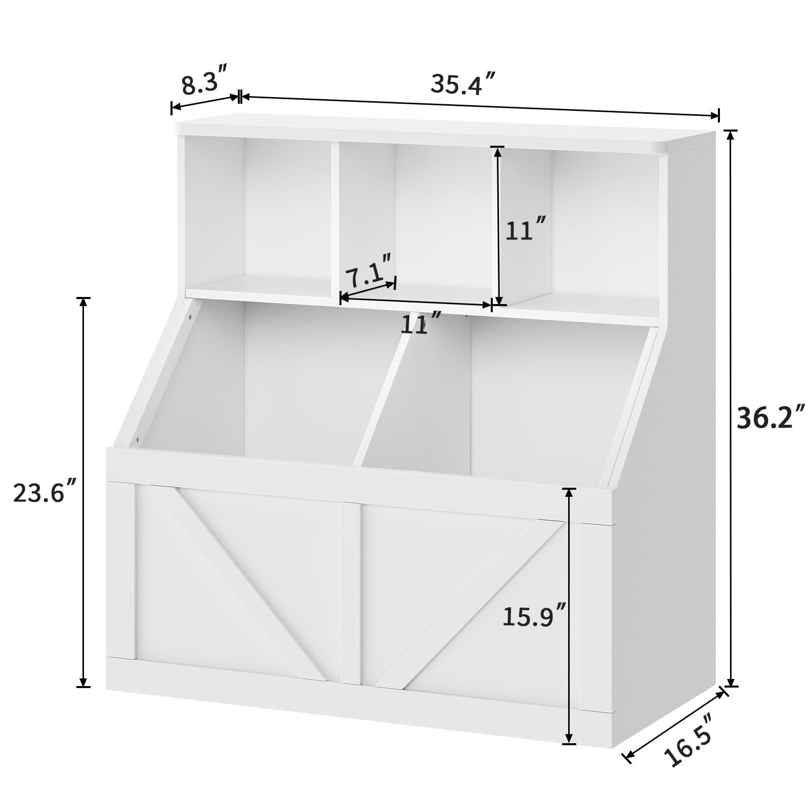 GarveeMore Kinderregal Bücherregal Kinder Spielzeugregal 90x42x92cm günstig online kaufen