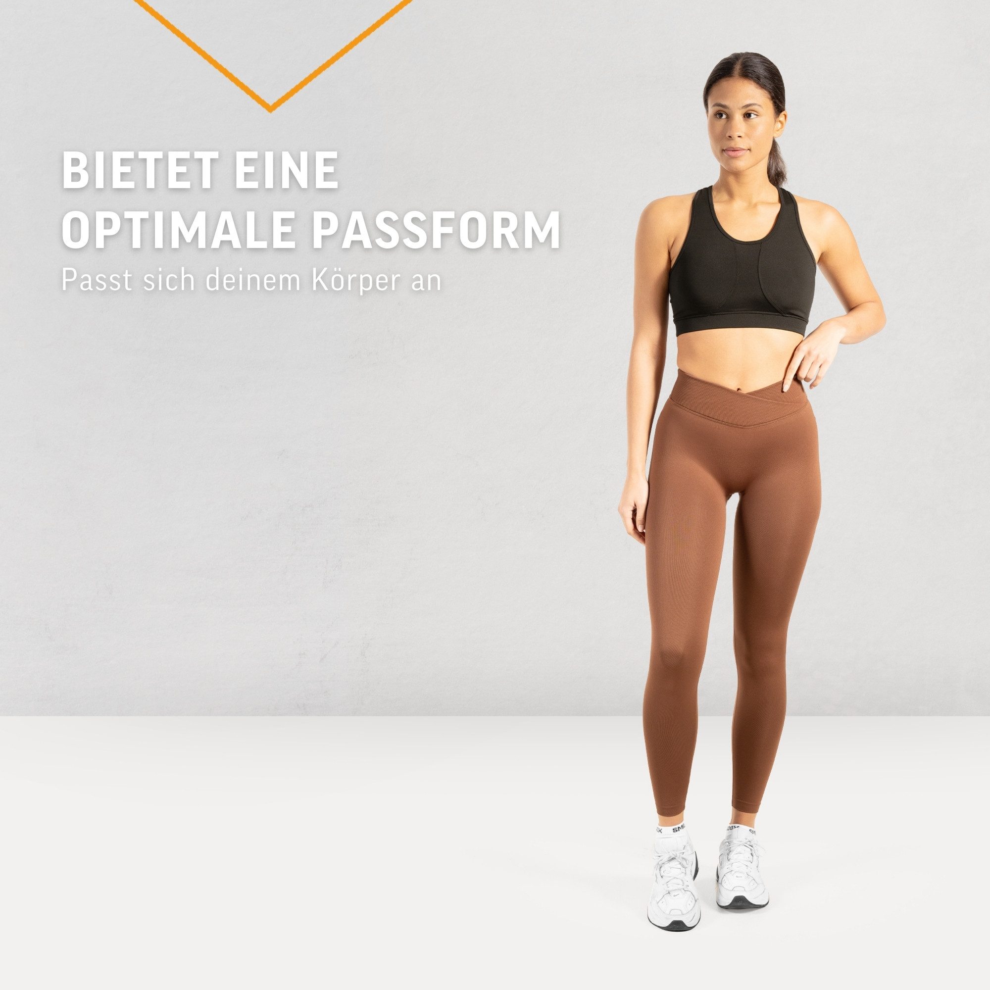 Smilodox Leggings Silvia, High Waist Sporthose Blickdicht Yogahose Booty Scrunch Leggings Damen Seamless Smilodox Label Fitness