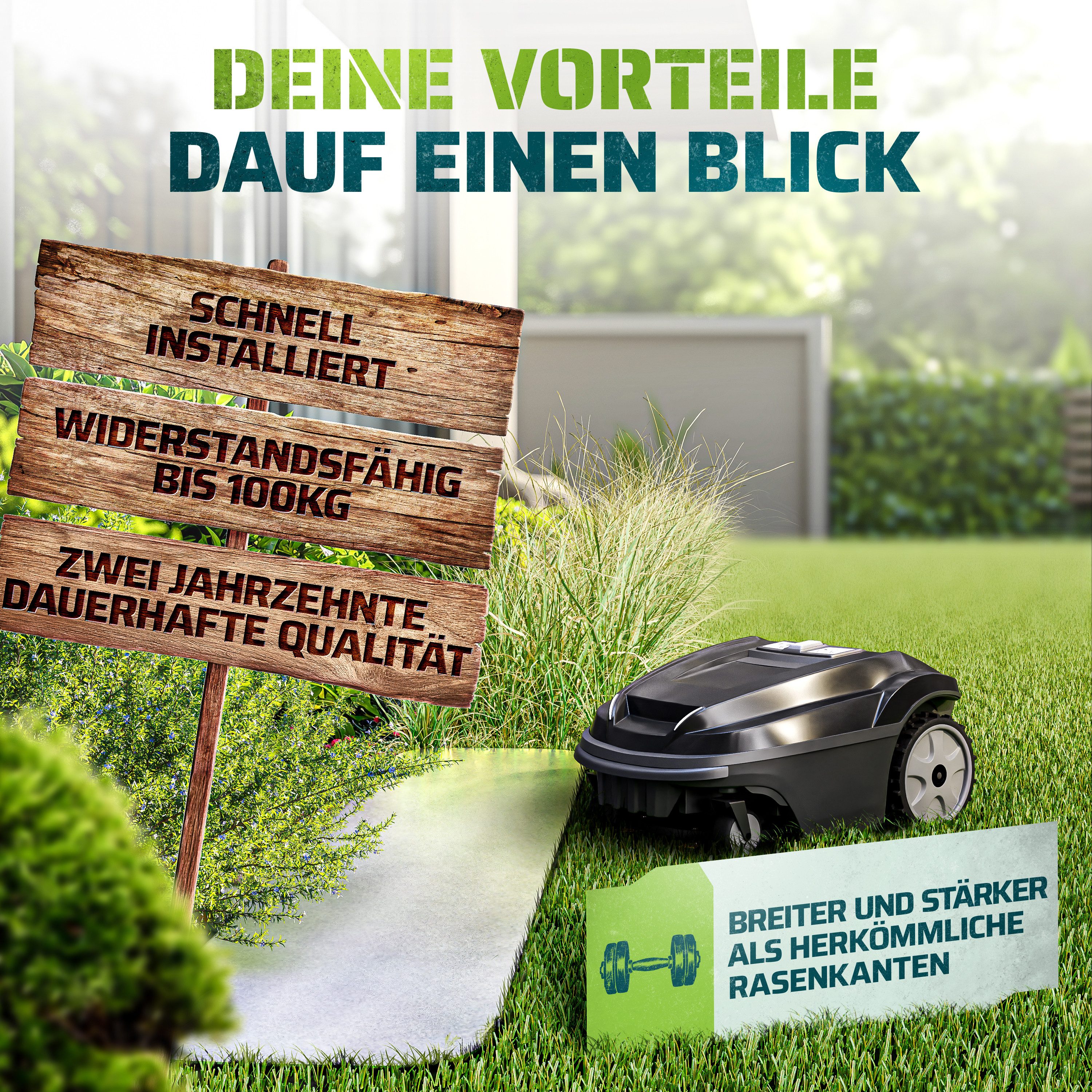 Yourkon Rasenkante 10 St Rasenkante für...